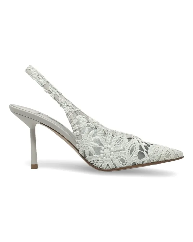 Le Silla floral-lace slingback pumps - Weiß Weiß