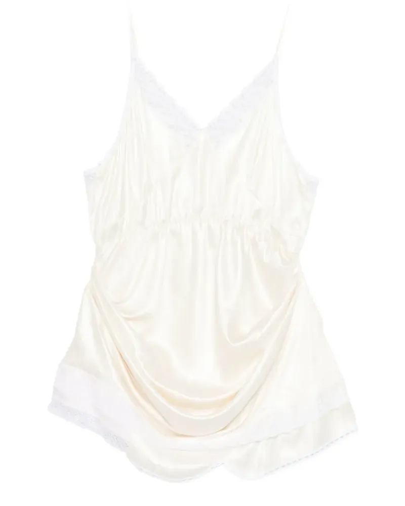 Magda Butrym lace-trim mini dress - Nude Nude