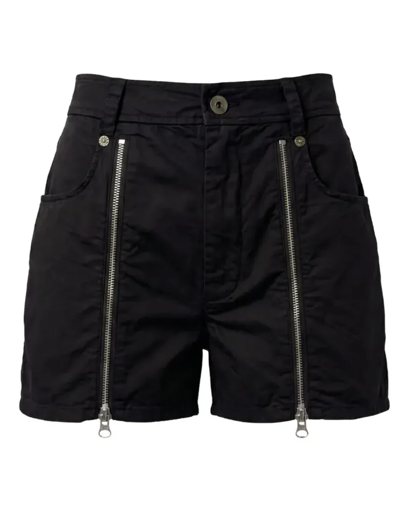 Mr & Mrs Italy zip-detail cotton shorts - Schwarz Schwarz