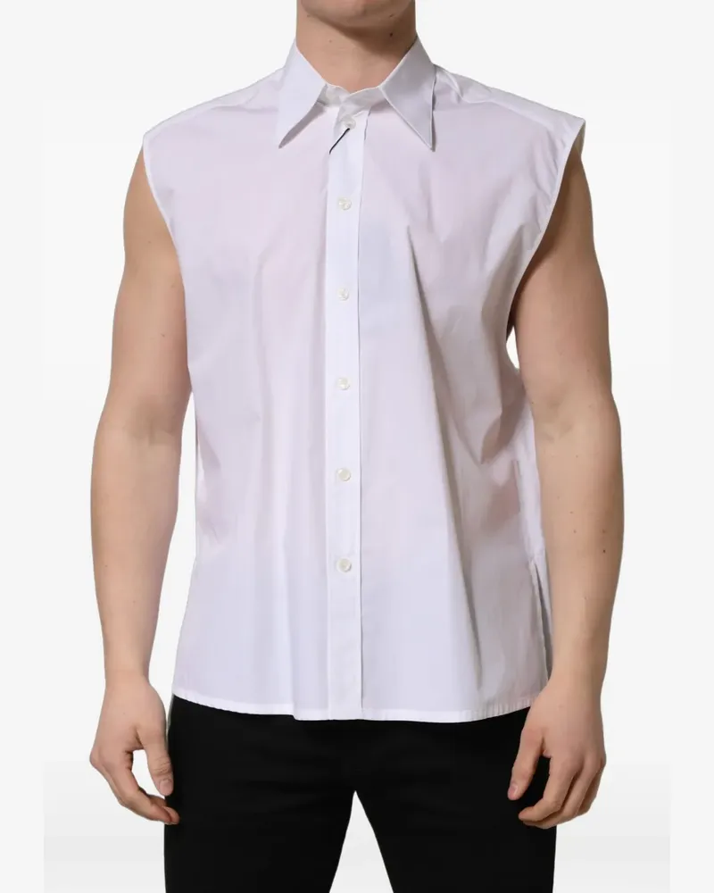 Dolce & Gabbana sleeveless formal shirt - Weiß Weiß