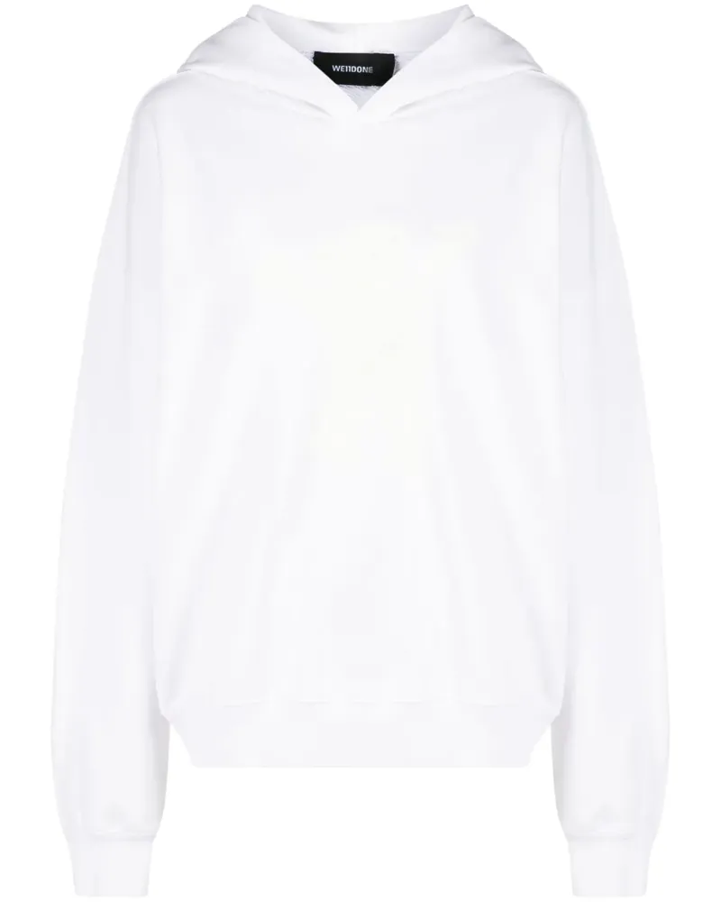WE 11 DONE Hoodie mit Logo - Weiß Weiß
