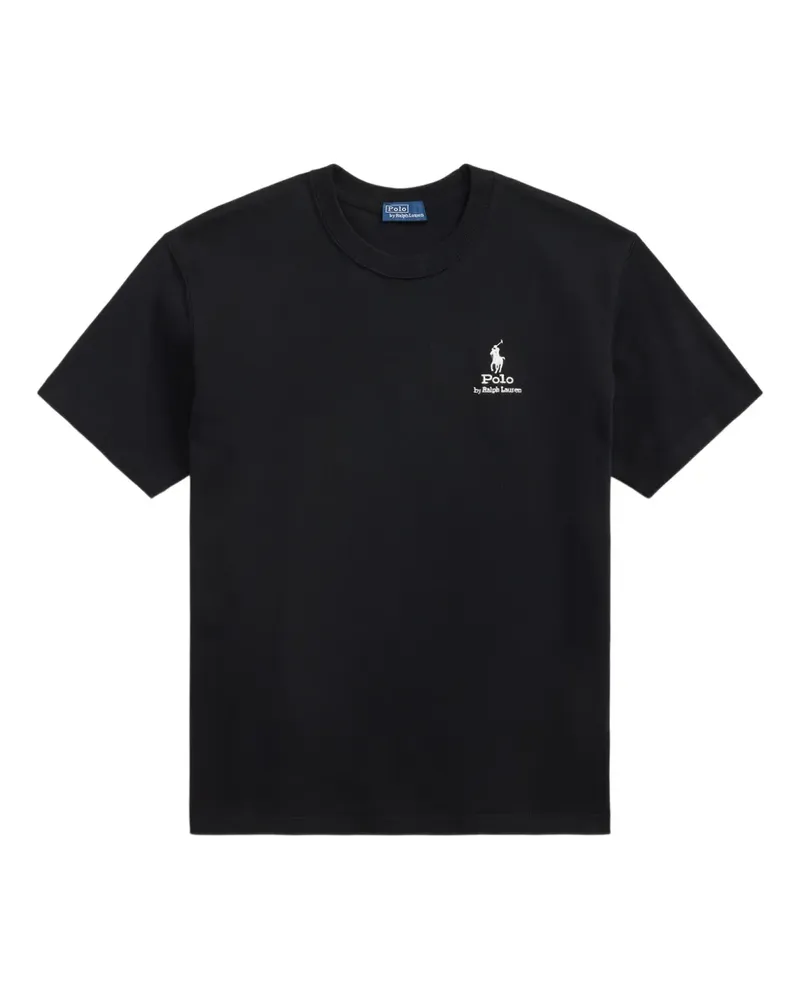 Ralph Lauren T-Shirt mit Logo-Stickerei - Schwarz Schwarz