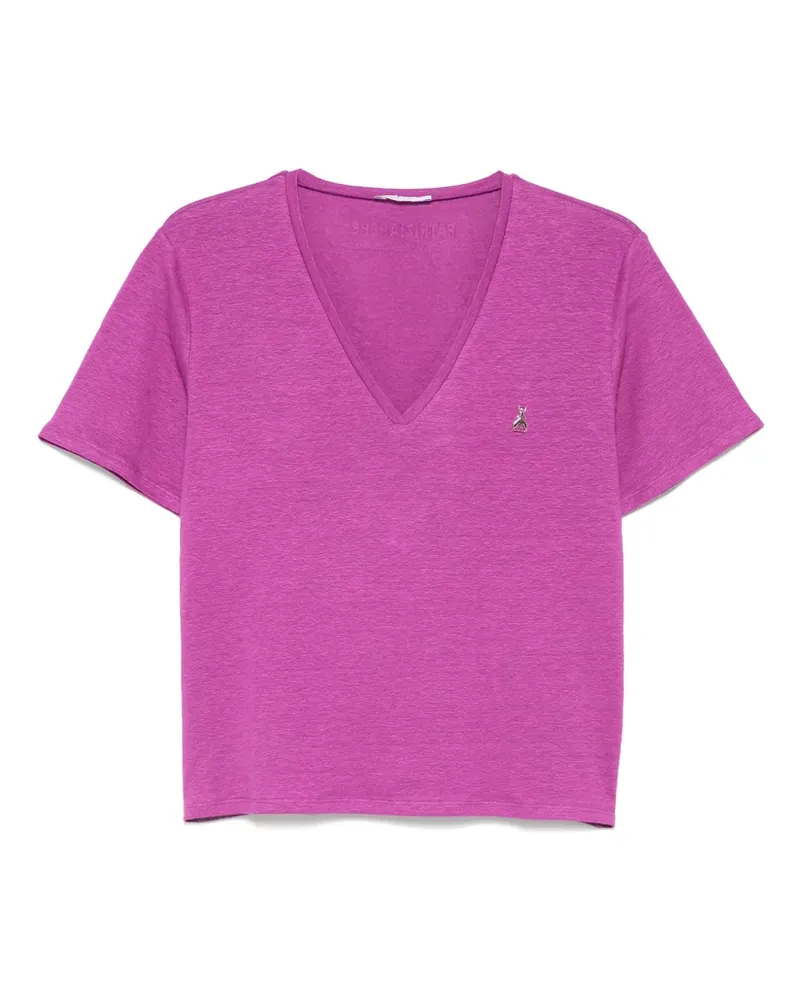 Patrizia Pepe T-Shirt mit V-Ausschnitt - Violett Violett