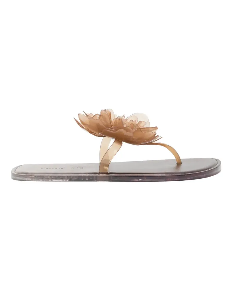 FARM Rio flower flat sandals - Nude Nude