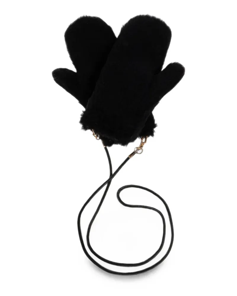 Max Mara Ombrato mittens - Schwarz Schwarz