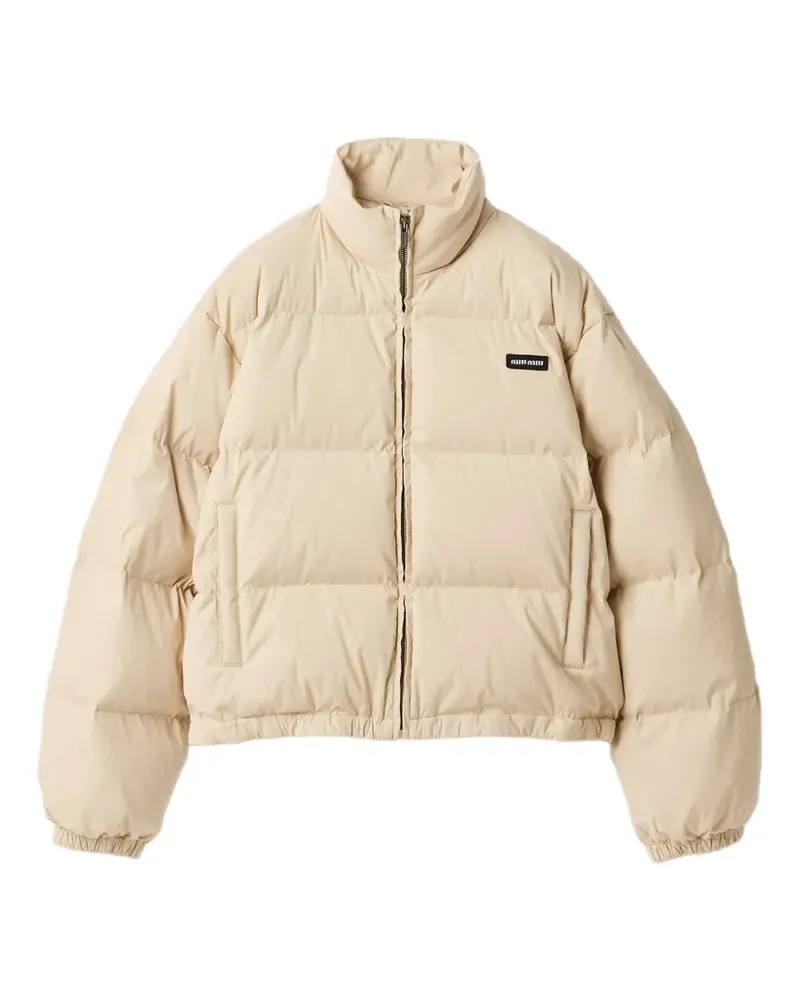Miu Miu Daunenjacke aus Popeline - Nude Nude