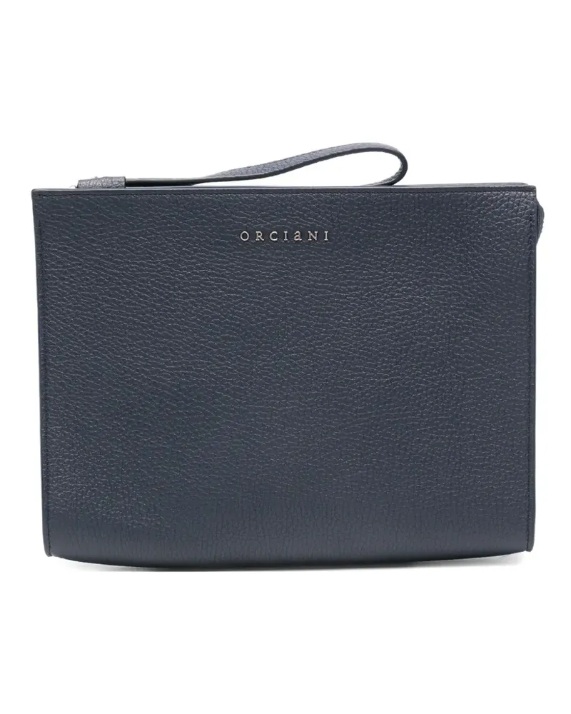 Orciani New Prestige zip clutch bag - Blau Blau
