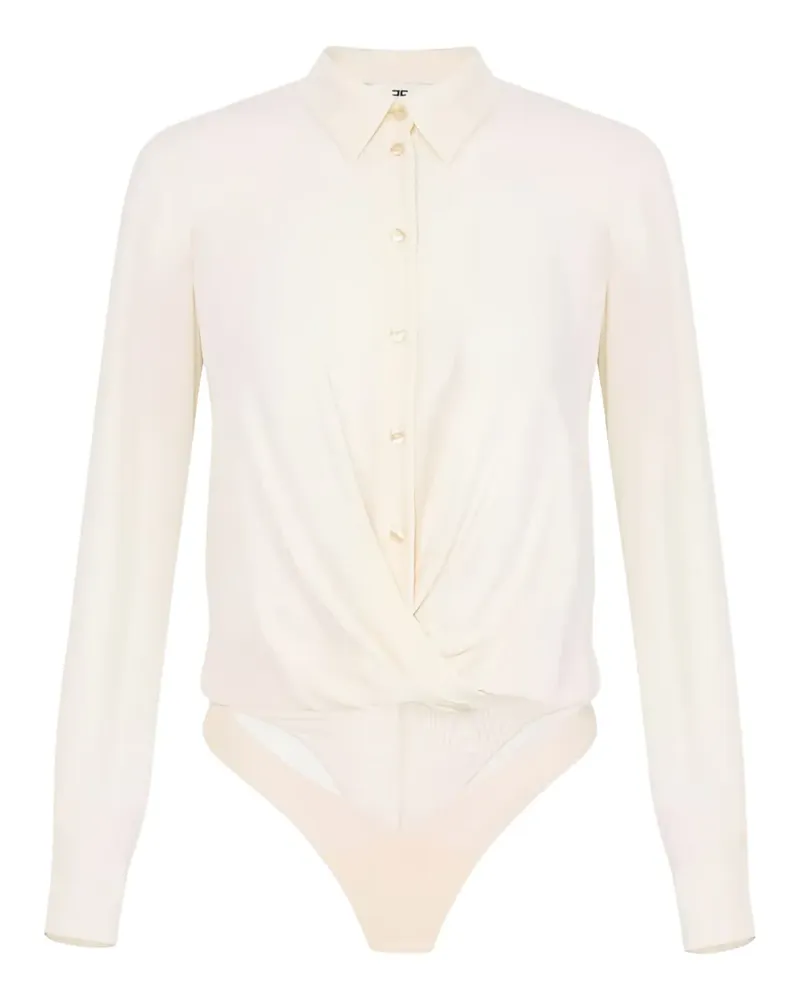 Elisabetta Franchi Body mit langen Ärmeln - Weiß Weiß