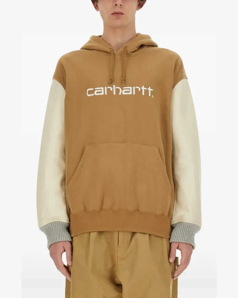 Junya Watanabe x Carhartt colour-block hoodie - Braun Braun
