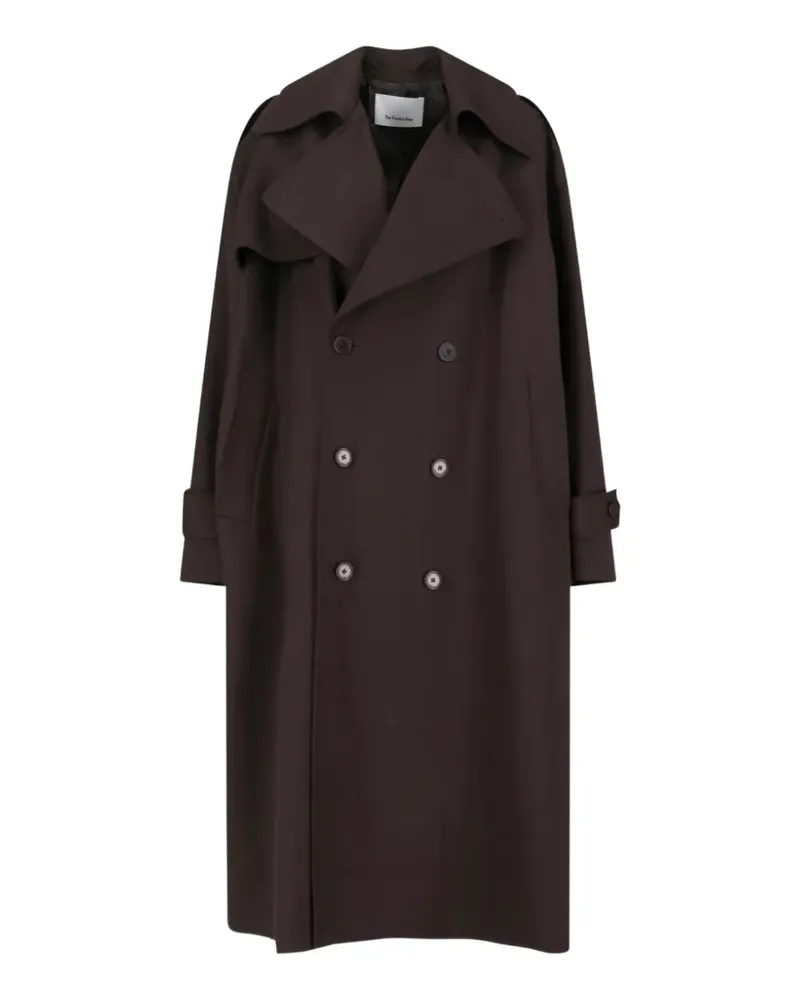 FRANKIE Shop Dursley double-breasted trench coat - Braun Braun