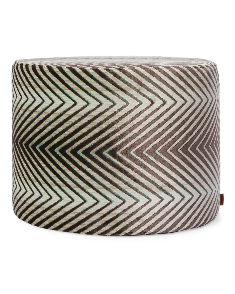 Missoni Home Hocker mit Zickzackmuster (40cm x 30cm) - Violett Violett
