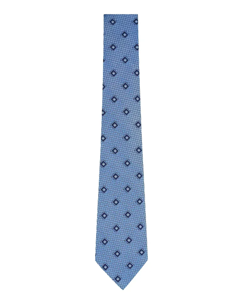 Ermenegildo Zegna Krawatte mit geometrischem Print - Blau Blau