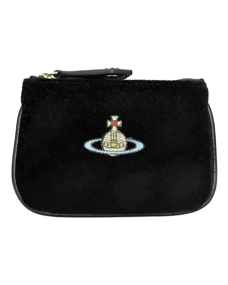 Vivienne Westwood Orb-appliqué coin purse - Schwarz Schwarz