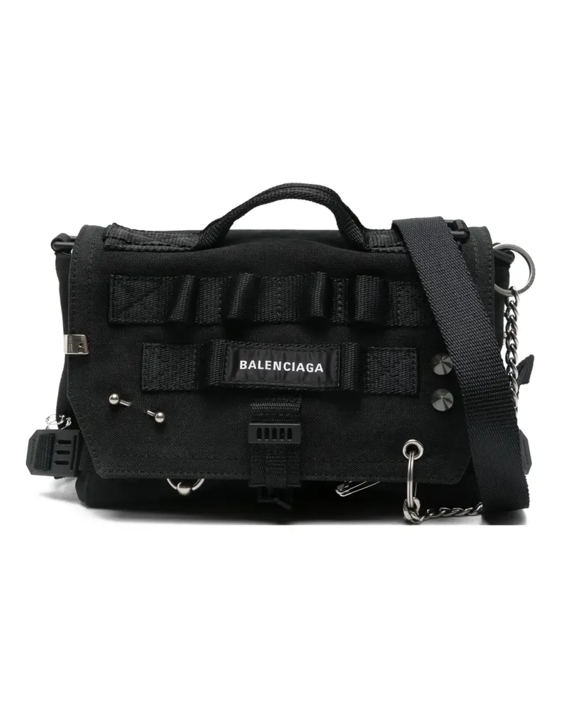 Balenciaga Kleine Army Schultertasche - Schwarz Schwarz