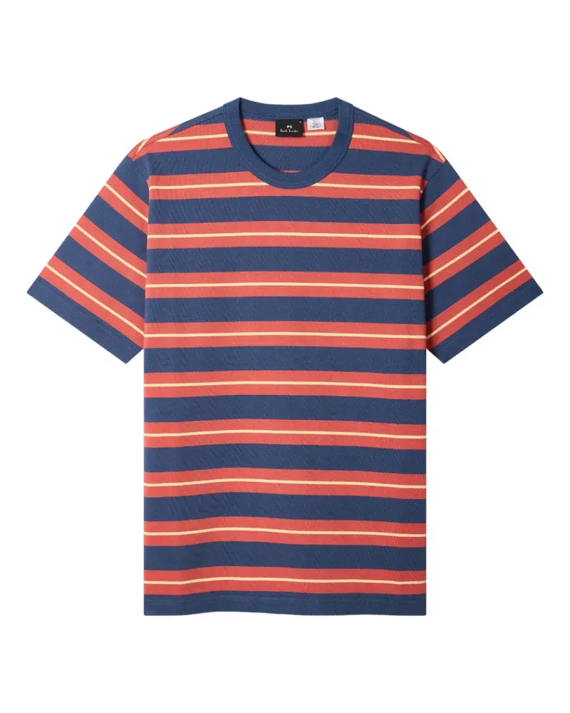 Paul Smith Baumwoll-T-Shirt mit Marinestreifen - Blau Blau