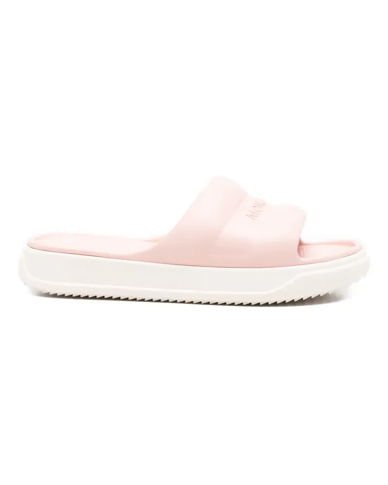 Moncler Altive logo-embossed slides - Rosa Rosa