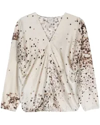 ALYSI Bluse mit Stardust-Print Nude