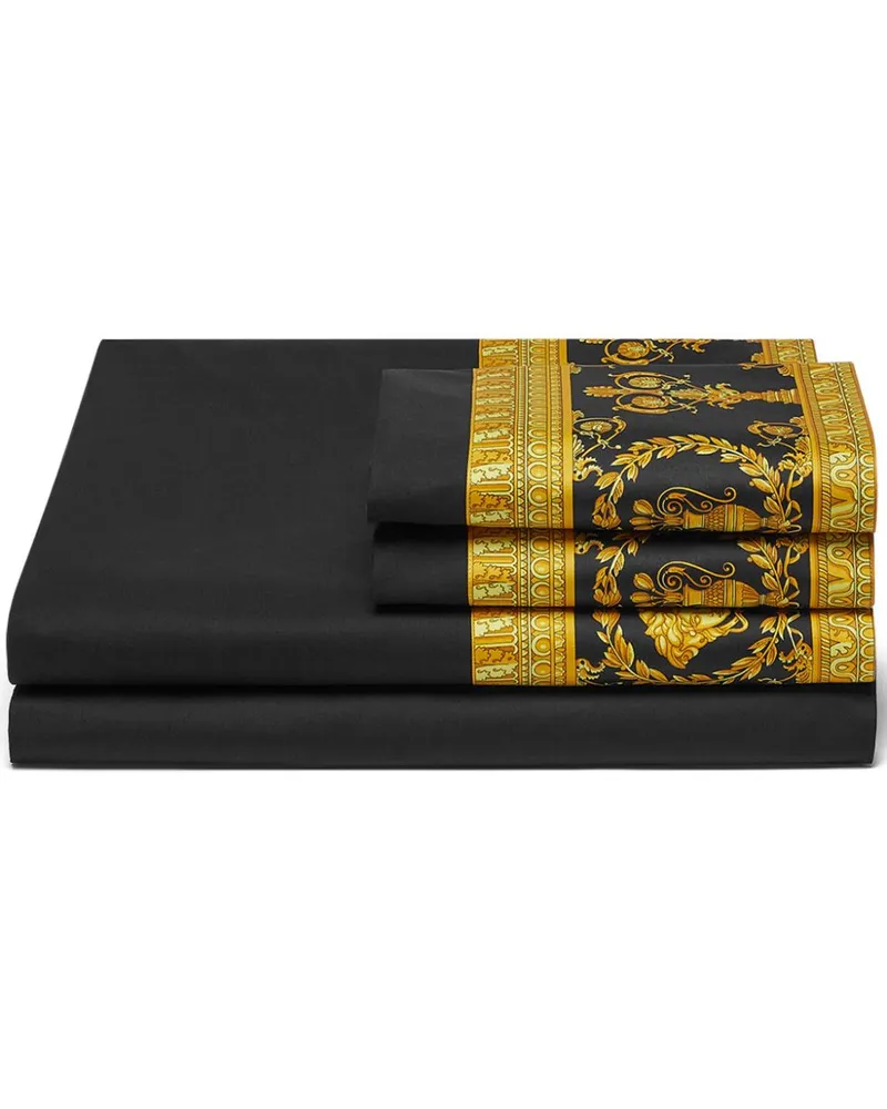 Versace I Love Baroque Full/Queen Bettwäsche-Set - Schwarz Schwarz