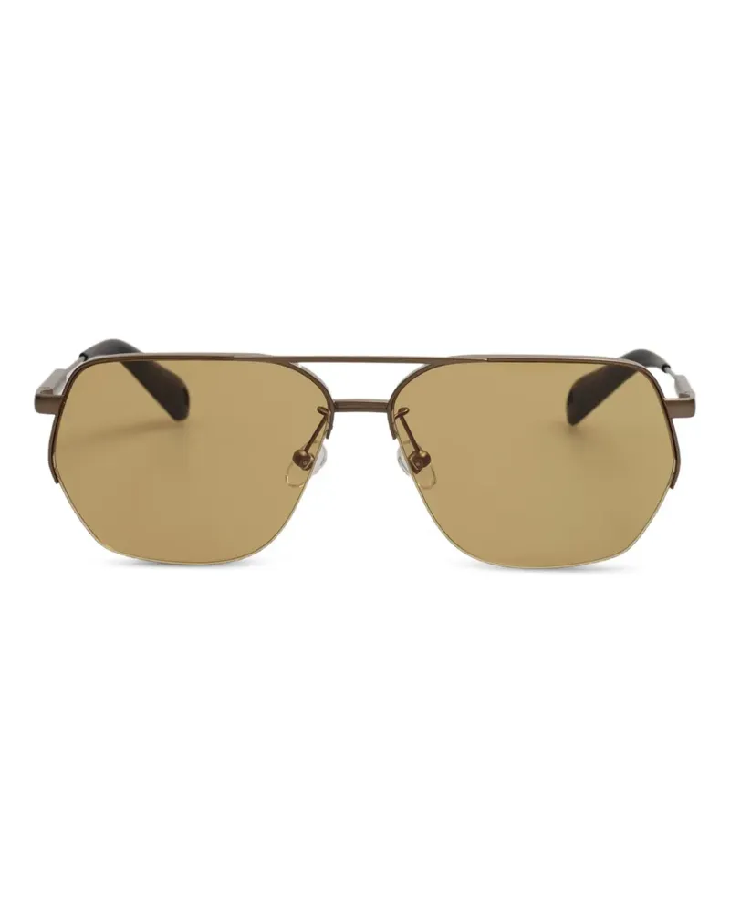 Jacquemus Sonnenbrille mit geometrischem Gestell - Braun Braun