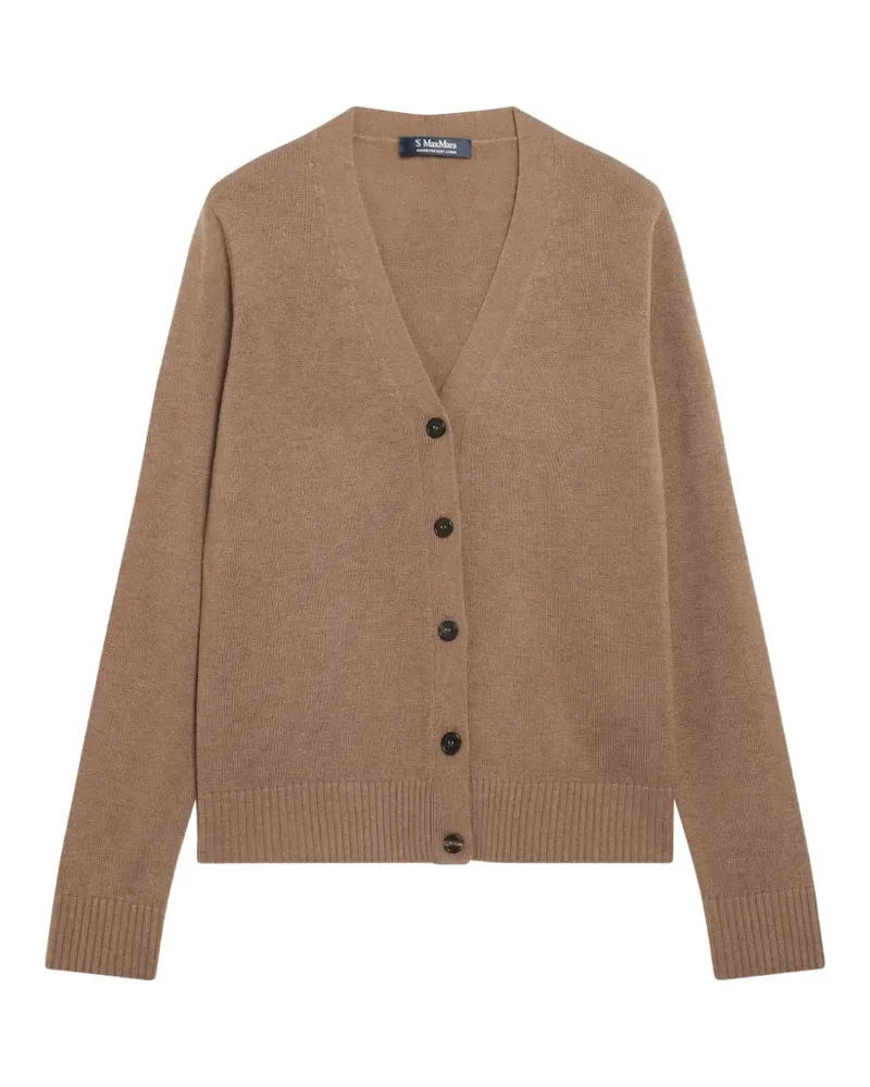 Max Mara Cardigan mit V-Ausschnitt - Braun Braun