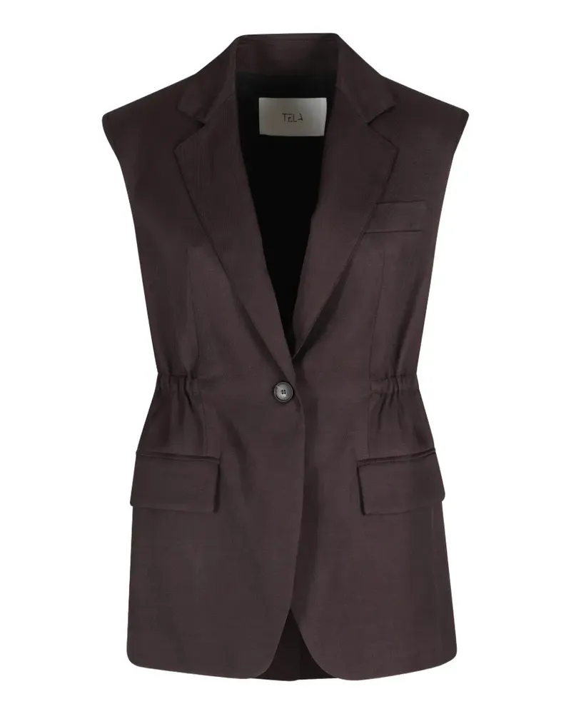 TELA buttoned drawstring waistcoat - Braun Braun