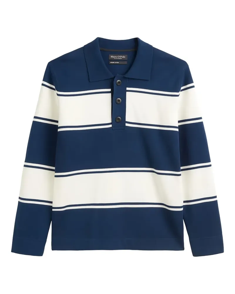 Marc O'Polo Gestreiftes Poloshirt - Blau Blau