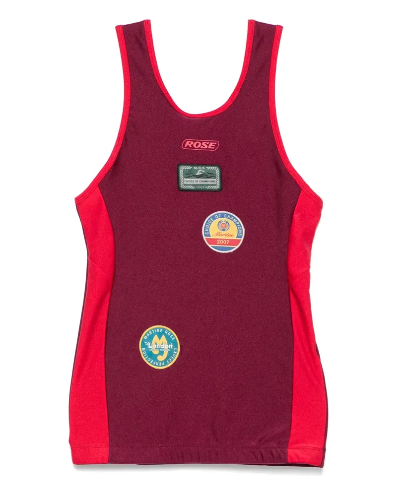 Martine Rose Badeweste mit Logo-Patches - Rot Rot