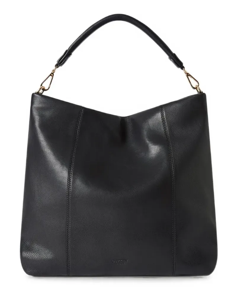 Osprey large Carina leather shoulder bag - Schwarz Schwarz
