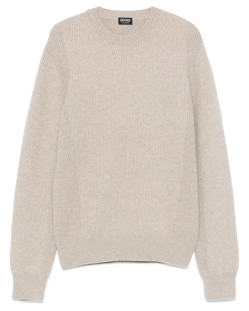 Ermenegildo Zegna Klassischer Kaschmirpullover - Nude Nude