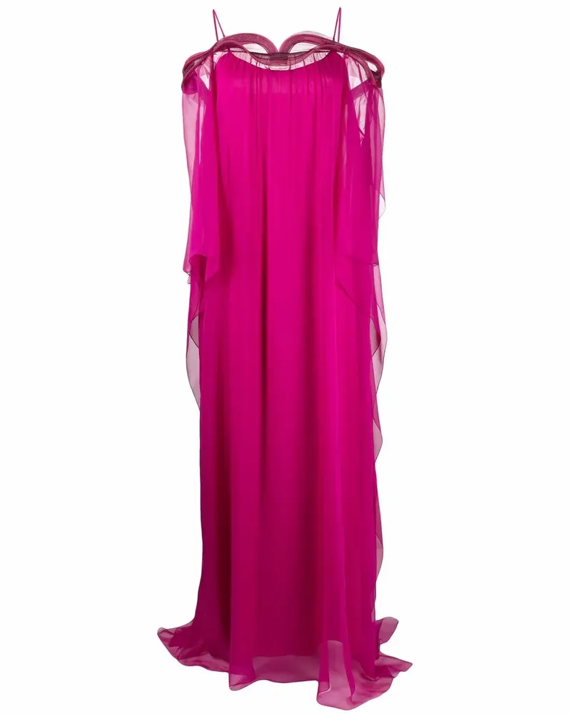 Alberta Ferretti Drapiertes Abendkleid - Rosa Rosa