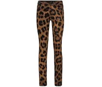 Skinny-Jeans mit Leoparden-Print