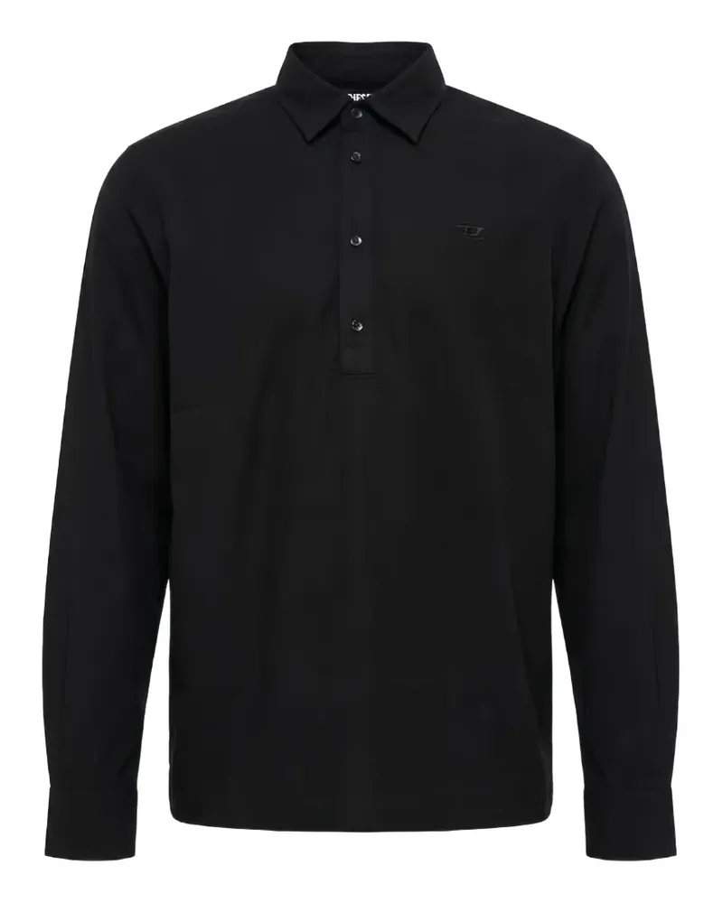Diesel button polo shirt - Schwarz Schwarz