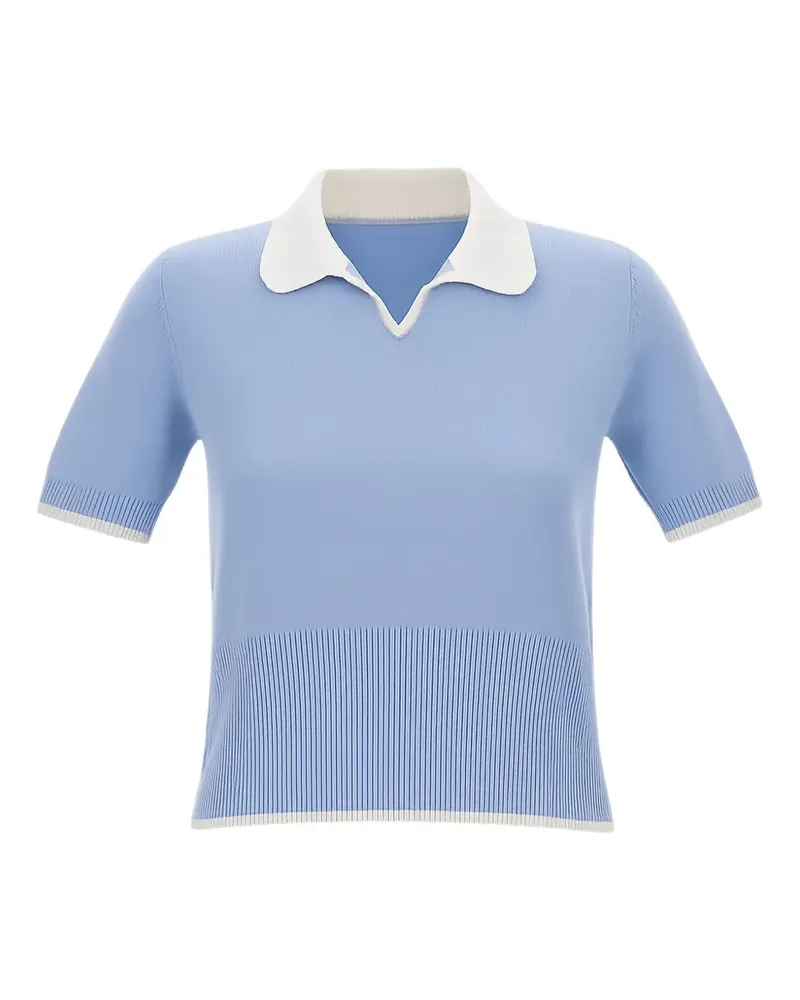 Thom Browne Geripptes Poloshirt - Blau Blau