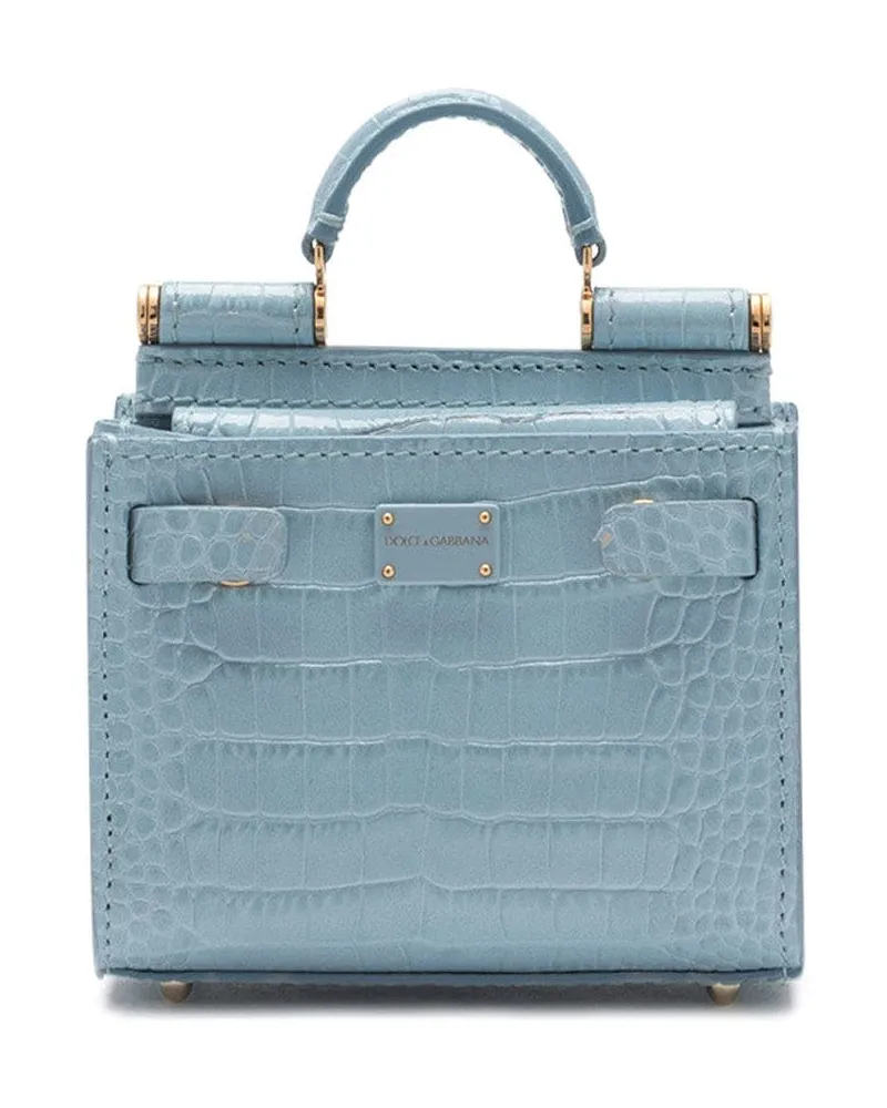 Dolce & Gabbana Micro Sicily 62 Handtasche Blau