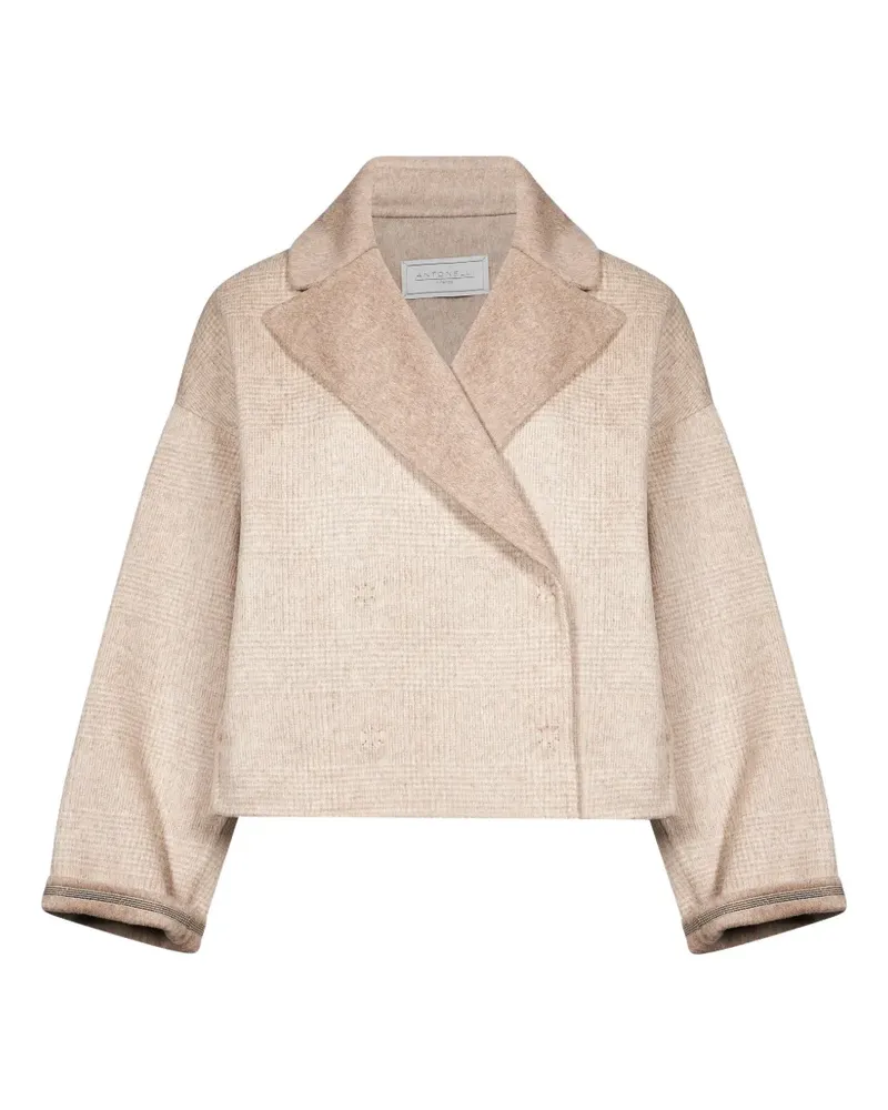 Antonelli Firenze checked cropped jacket - Nude Nude