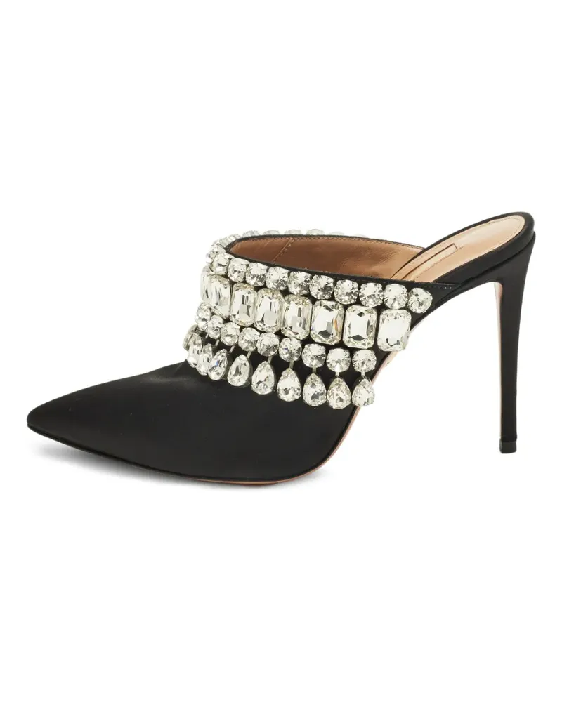Aquazzura Palace Mules mit Absatz - Schwarz Schwarz