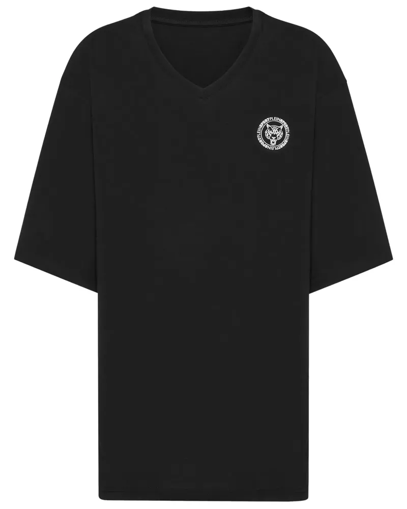 Philipp Plein T-Shirt mit V-Ausschnitt - Schwarz Schwarz