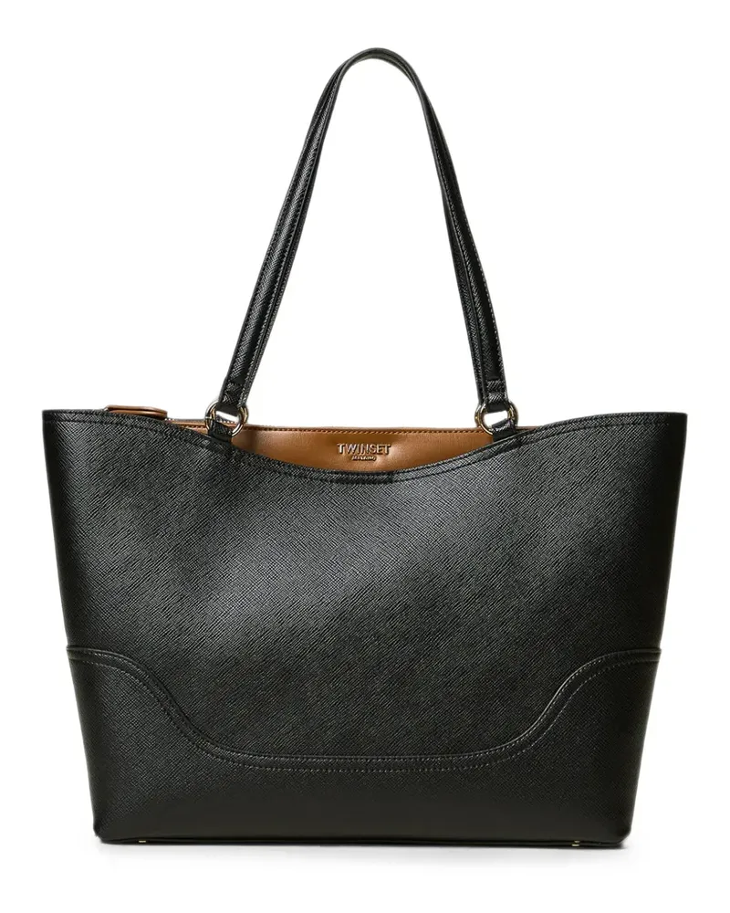 Twin-Set logo-plaque tote bag - Schwarz Schwarz