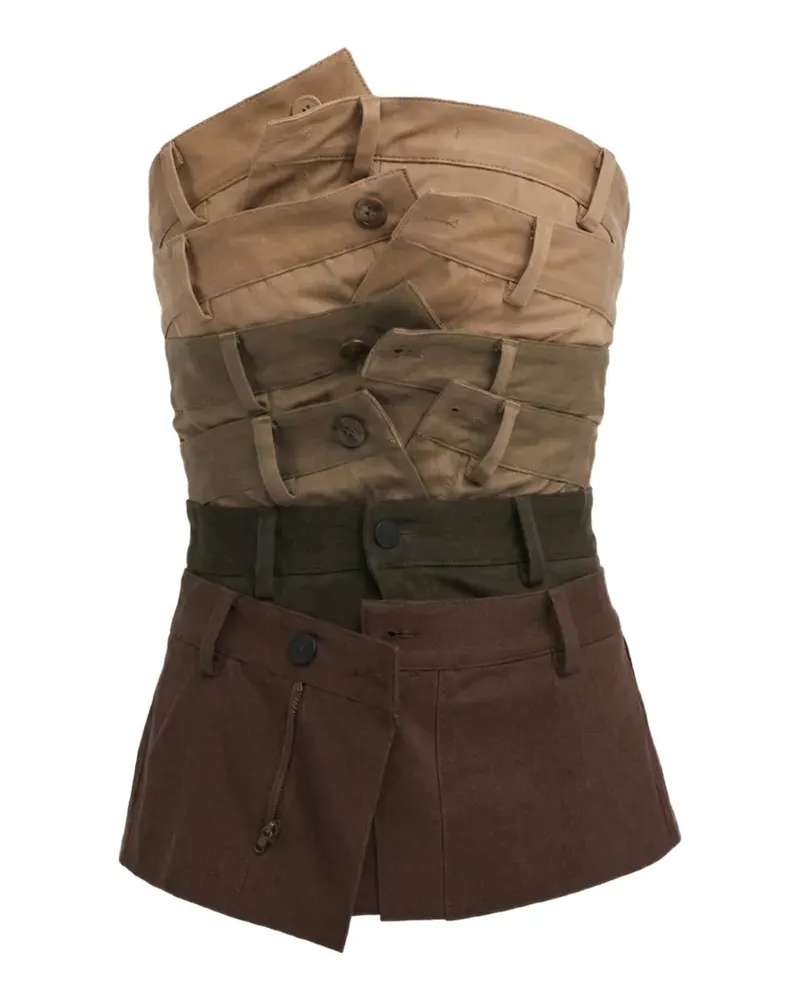 Monse layered-waistband corset top - Braun Braun