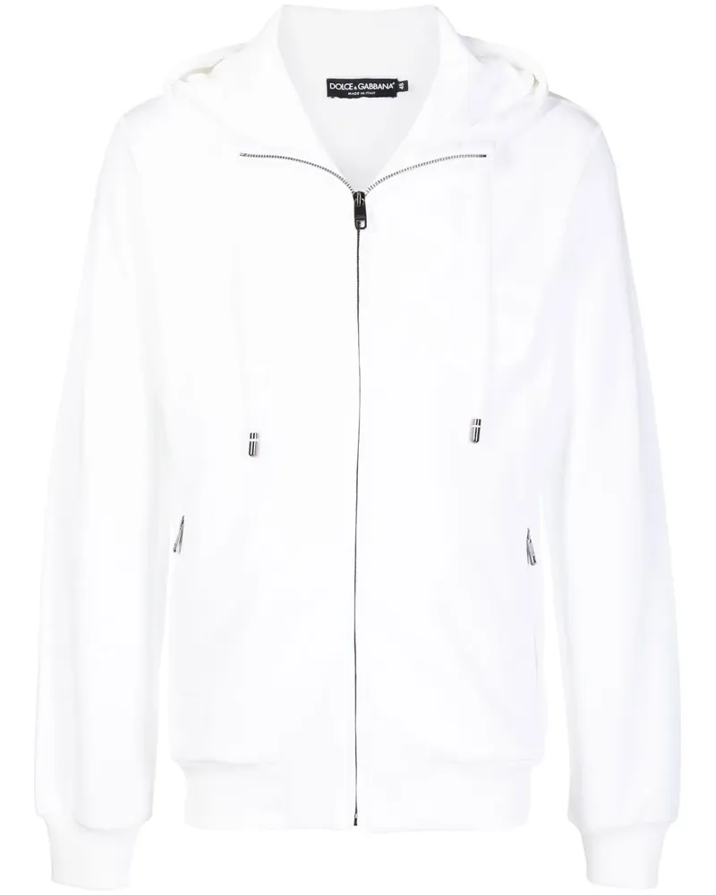 Dolce & Gabbana Kapuzenjacke mit Logo-Print - Weiß Weiß