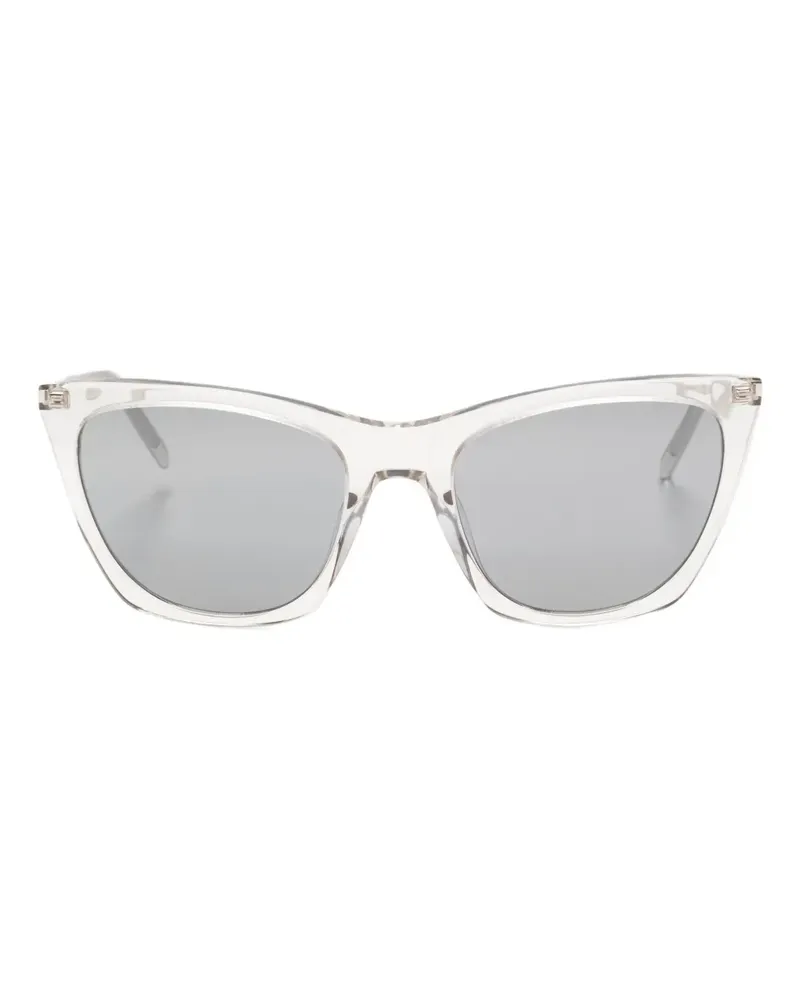 Saint Laurent Mica Thin Cat-Eye-Sonnenbrille - Nude Nude