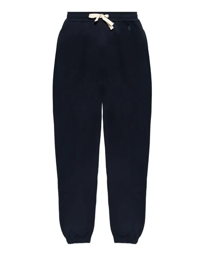 Jil Sander drawstring-embroidered trousers - Blau Blau