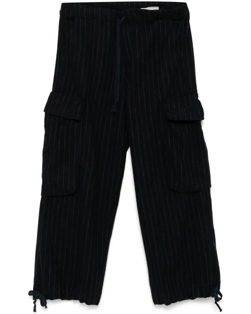 Greg Lauren Hose mit Nadelstreifen - Blau Blau