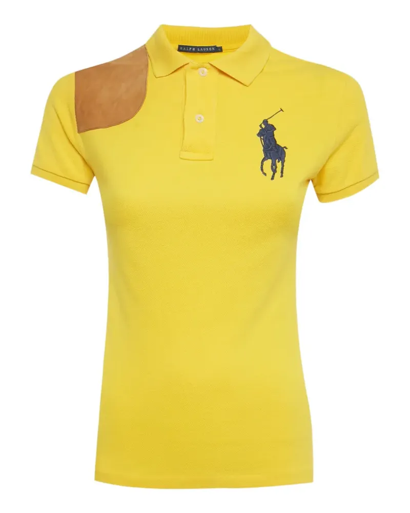 Ralph Lauren Cotton Suede-Trim polo shirt - Gelb Gelb