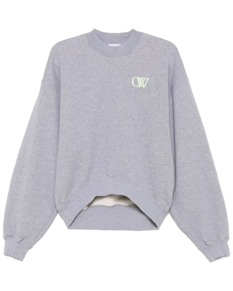 OFF-WHITE Sweatshirt mit Logo-Stickerei - Grau Grau