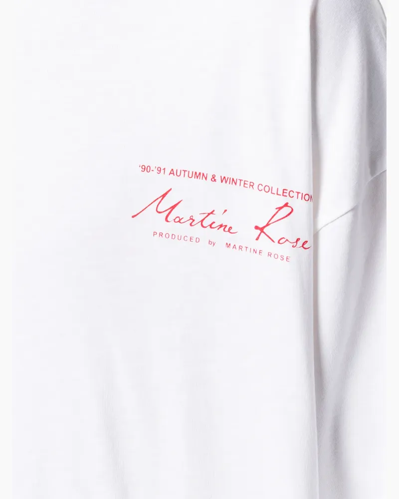 Martine Rose Langarmshirt mit Stehkragen - Weiß Weiß