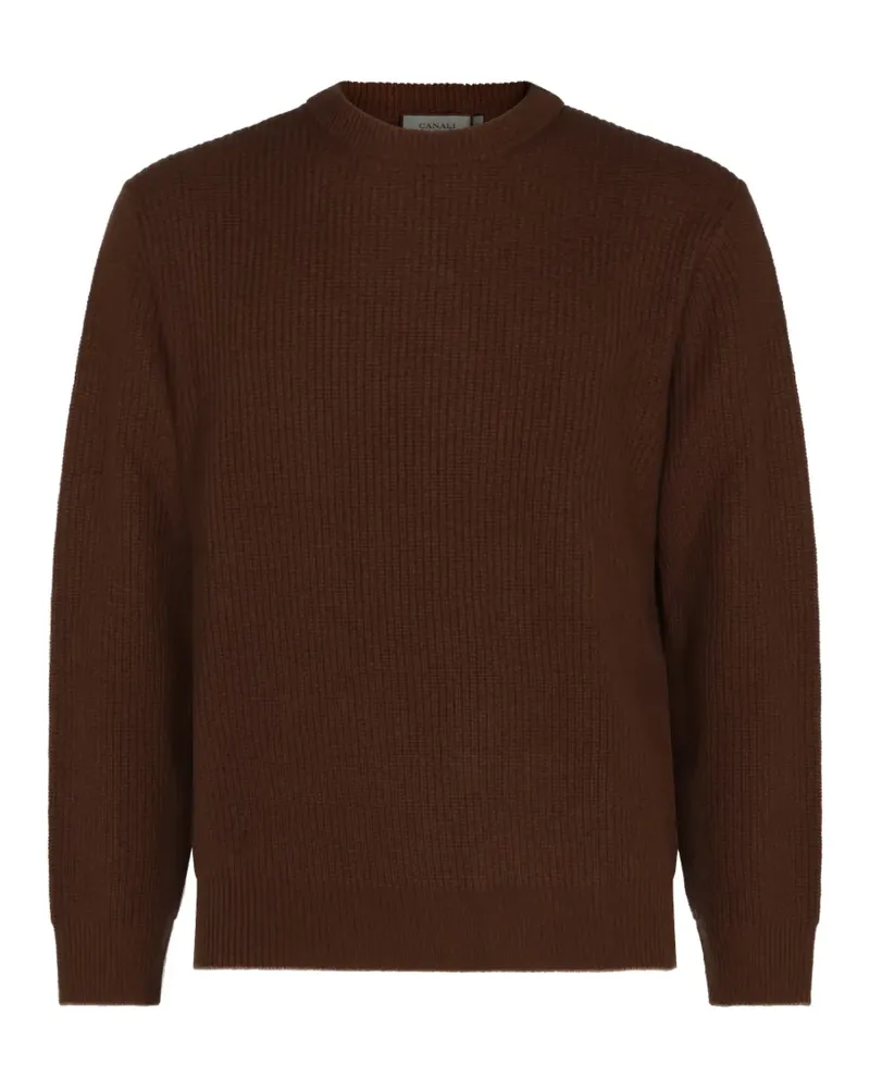 Canali Gerippter Pullover - Braun Braun