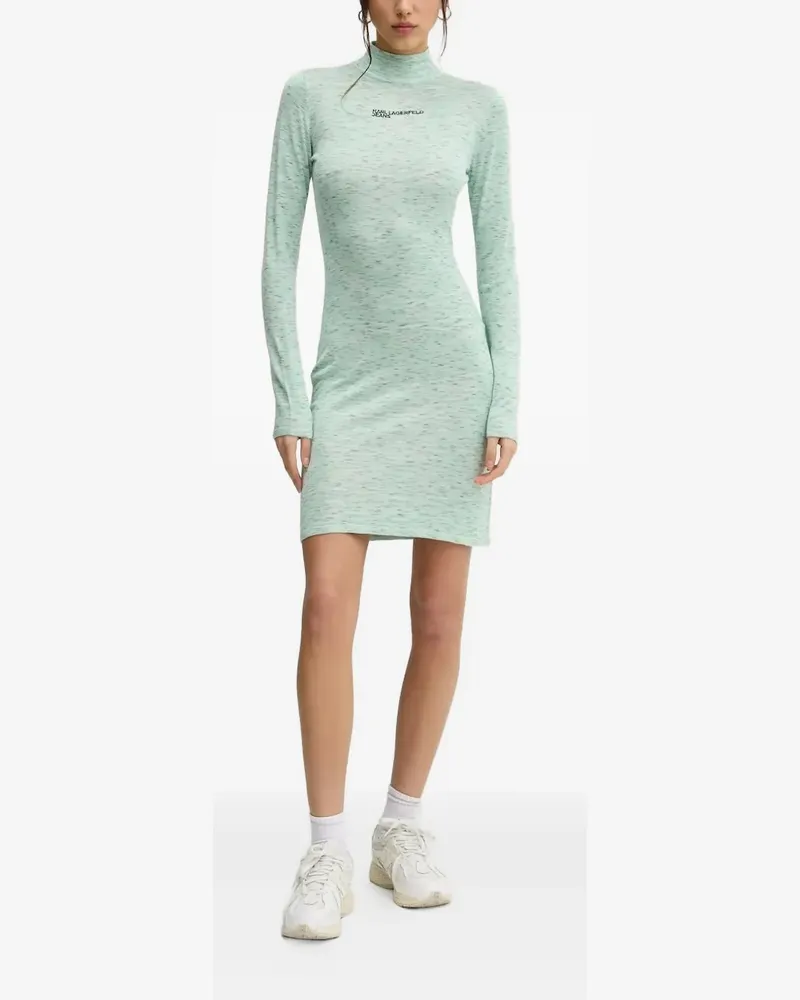 Karl Lagerfeld Minikleid mit Stehkragen - Grün Grün