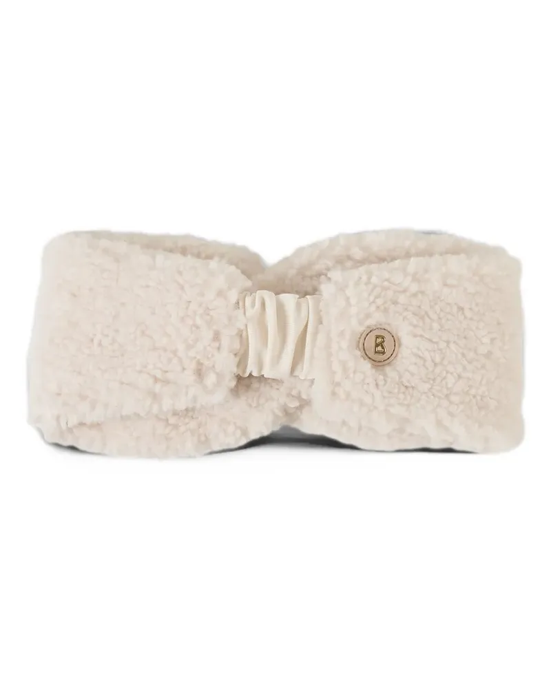 Bogner Justy knotted teddy-fleece headband - Nude Nude