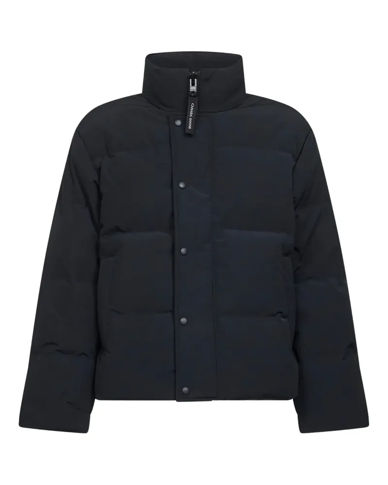 Canada Goose high-collar logo-patch jacket - Schwarz Schwarz